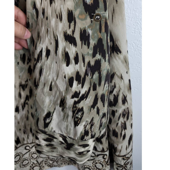 Maggie Barnes Women's Animal Print Button Front 2X 22/24W - Picture 4 of 6